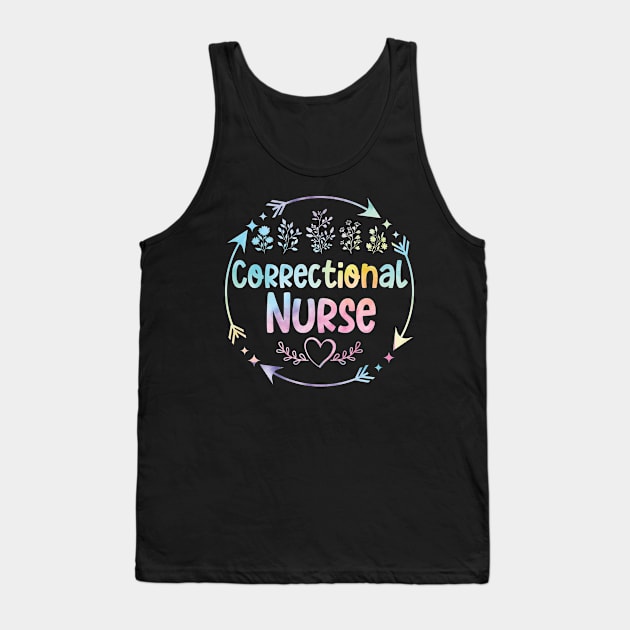 Correctional Nurse cute floral watercolor Tank Top by ARTBYHM